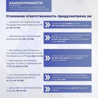 Об ответственности за незаконное участие в организации незаконной миграции